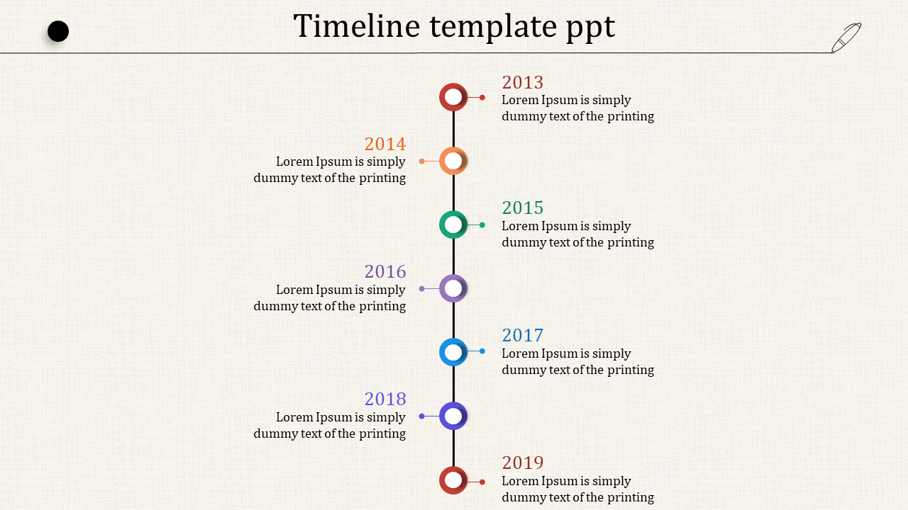 Get Simple and Modern Timeline Template PPT Presentation